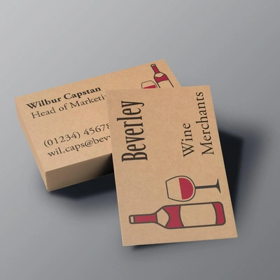 Kraft Business Cards - Beverley Wine