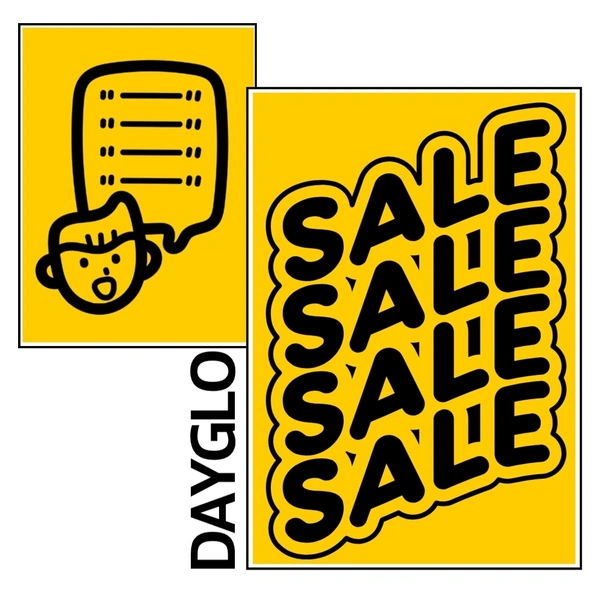 Dayglo Yellow Posters John Brailsford Printers