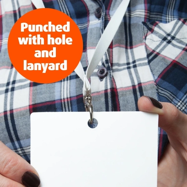  Punched With Hole And Lanyard