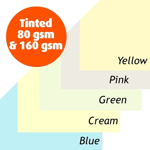  Tinted 80gsm 160gsm Paper Card John Brailsford Printers