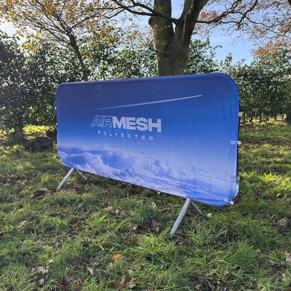 Crowd Barrier Graphic - Airmesh Branded Fabric Jacket - 2300 - Double Sided - Side1