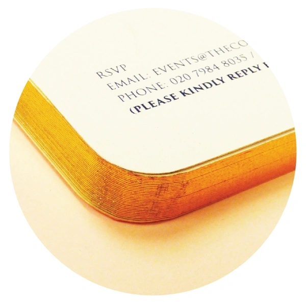  Jbp Round Cornered Gold Edged Formal Invitation Cards & Envelopes Gold Edging